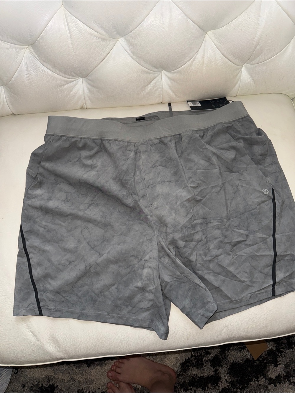 Men's Gray Athletic Shorts - Comfortable Activewear